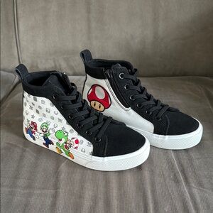 Super Mario Character High-Top Sneakers